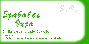 szabolcs vajo business card